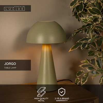 Lucide JORGO - Table lamp - Ø 20 cm - 1xE27 - Green | Essential